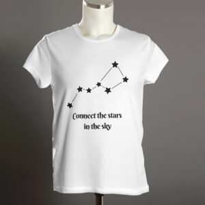 FELIZ Connecting the Stars White Casual T Shirts