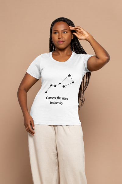 FELIZ Connecting the Stars Unisex T Shirt Best Casual T Shirt White Casual T Shirt Casual T Shirts for Women